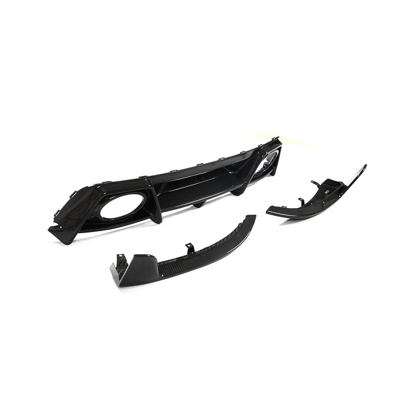 RSR Porsche 992 Dry Carbon Sport Diffuser For Sport Style Rear Bumper (Turbo S)