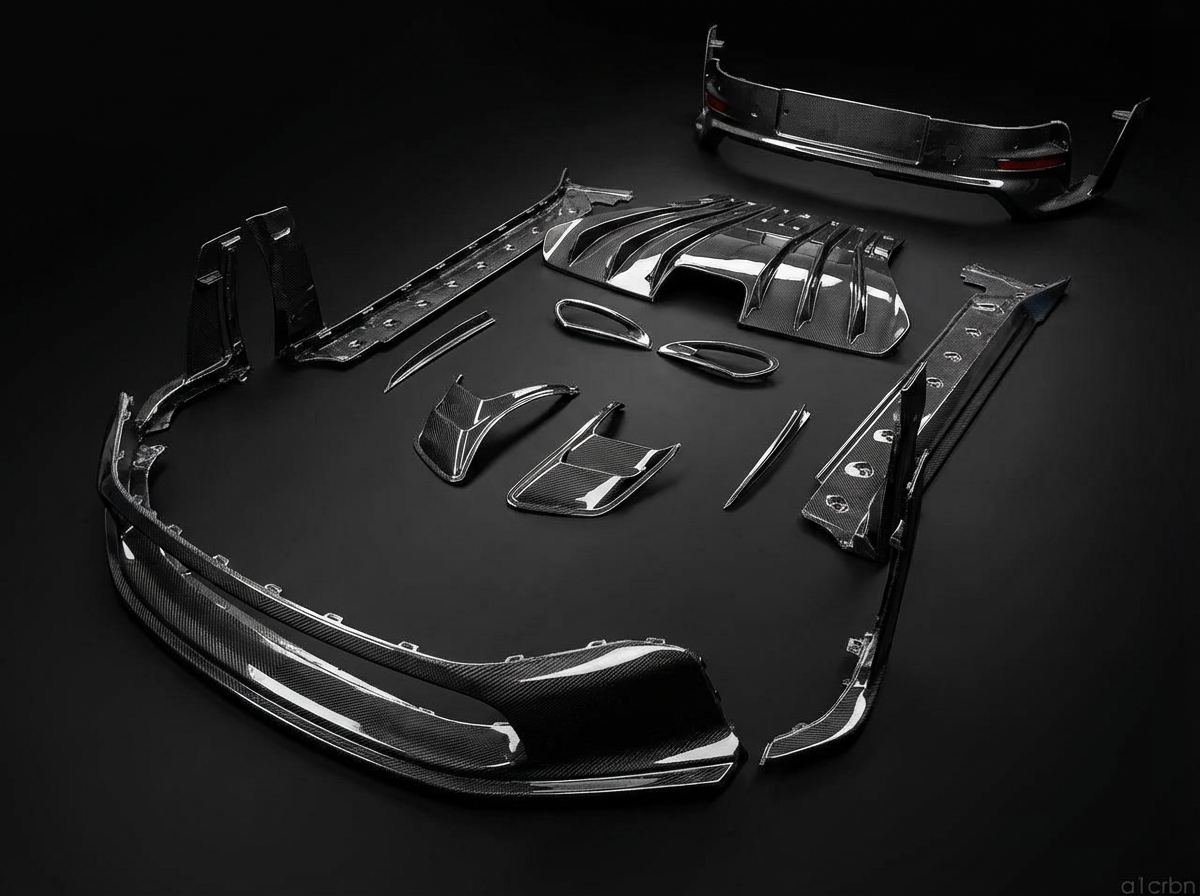 RSR Porsche 992 GT3RS Replacement Dry carbon Fiber Body Kit (2023-2026) Gloss Carbon Finish